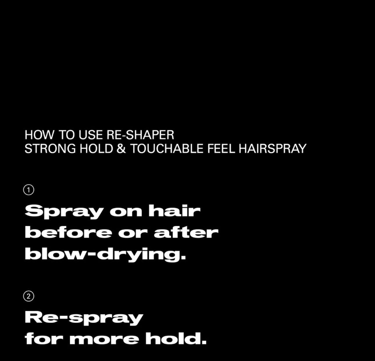 RE-SHAPER stiprios fiksacijos plaukų lakas