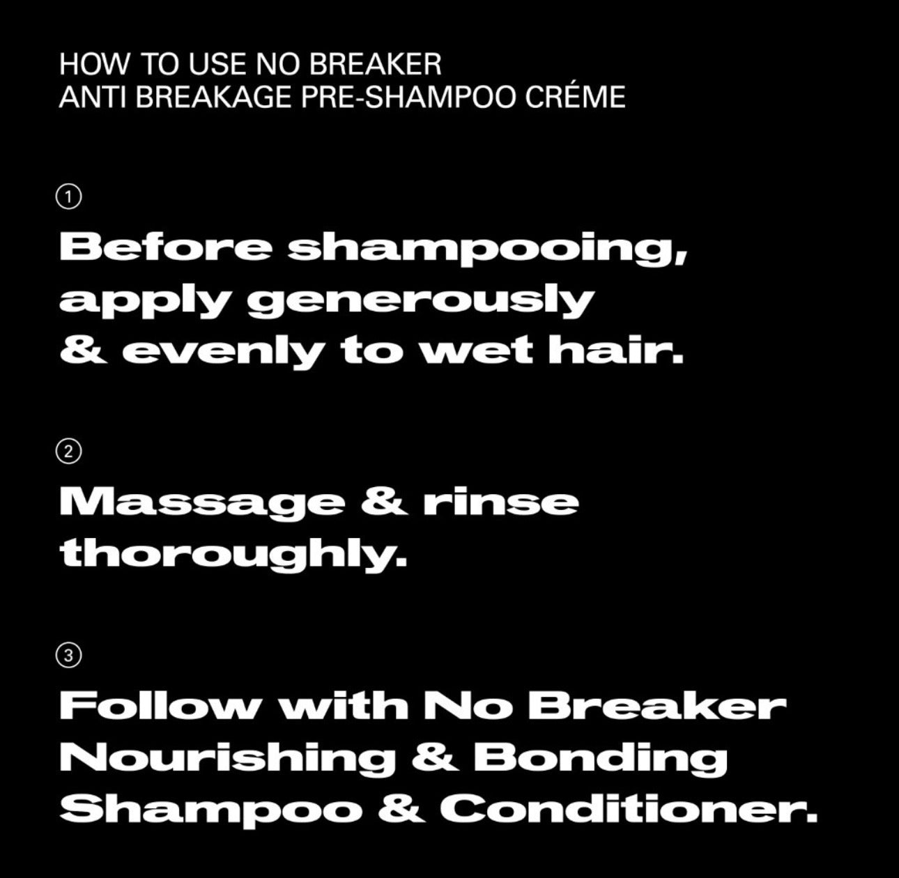 NE. BREAKER paruošiamas šampūnas