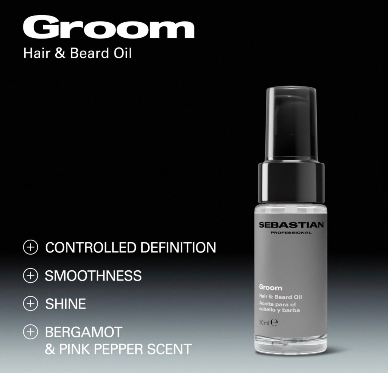 GROOM plaukų ir barzdos aliejus, 30 ml