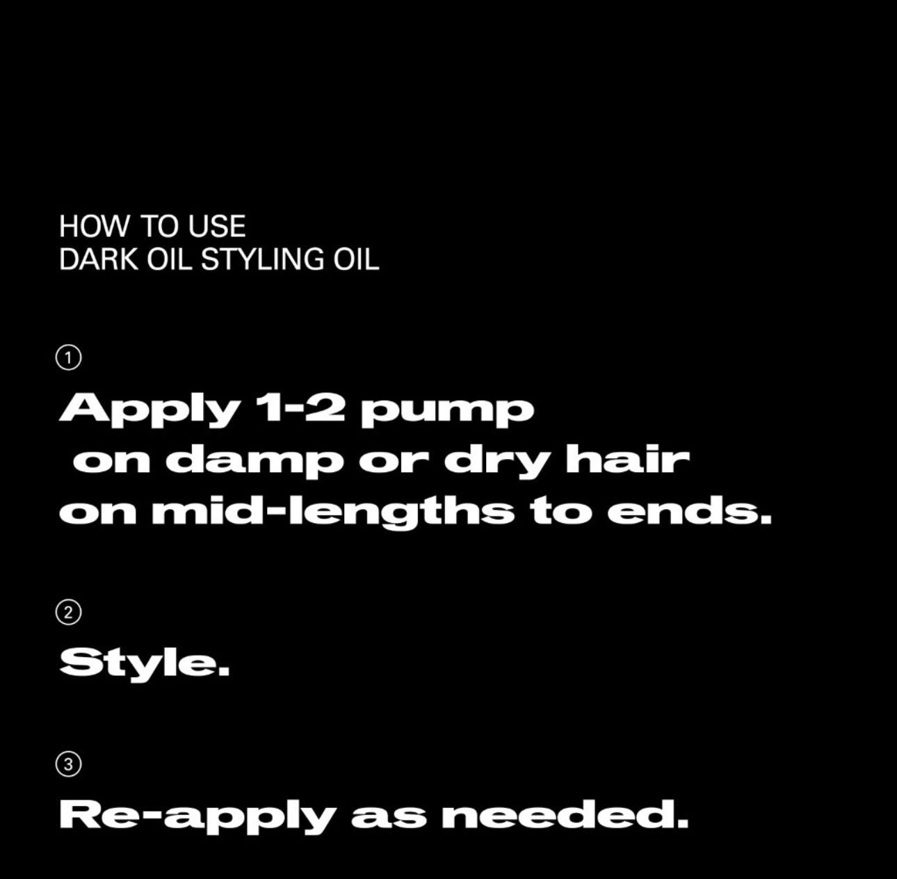 DARK OIL glotnumo ir spindesio suteikiantis aliejus, 100 ml