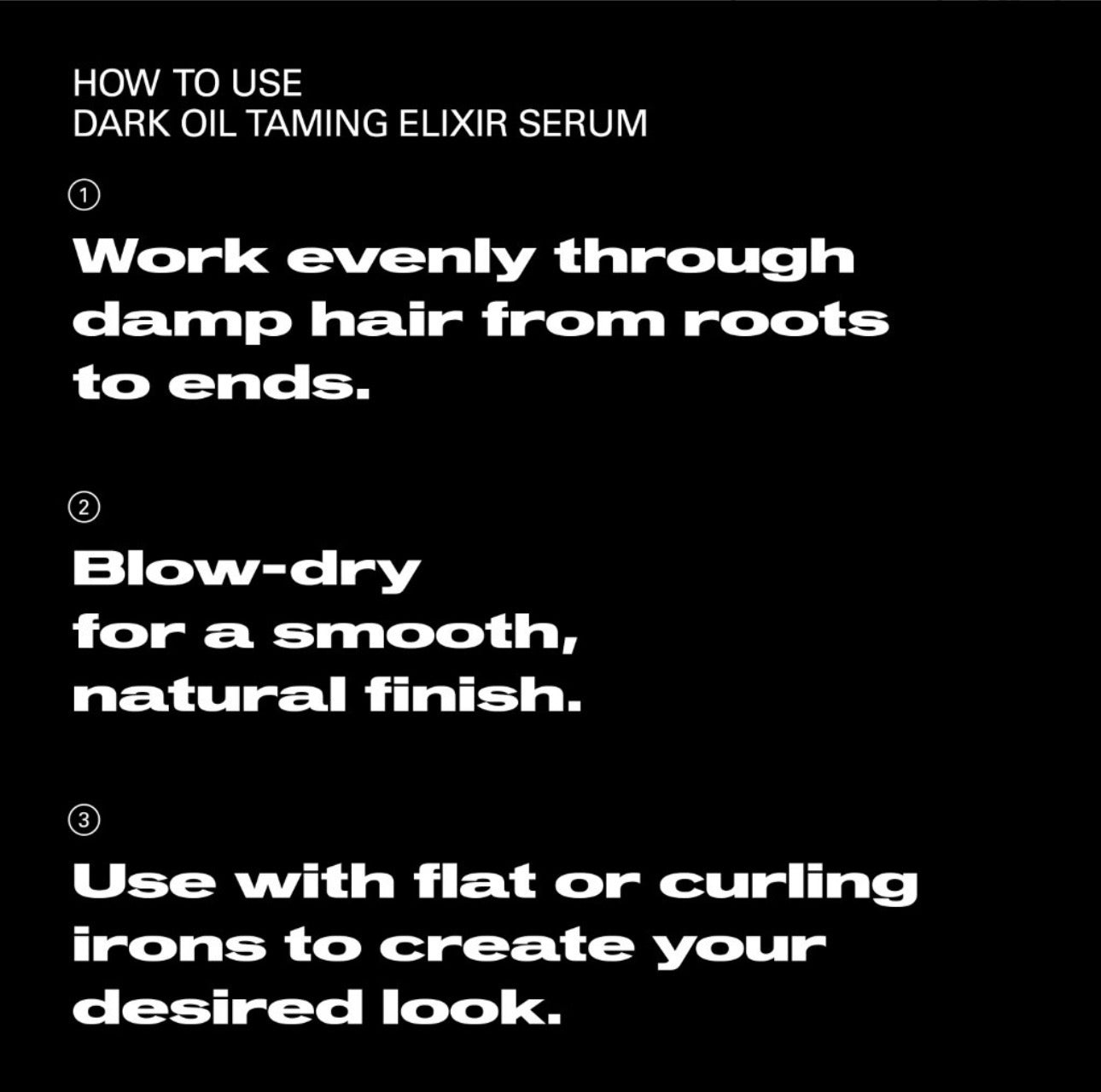 DARK OIL drėkinantis, glotninantis nuo karščio ir šiaušimosi apsaugantis serumas, 140 ml