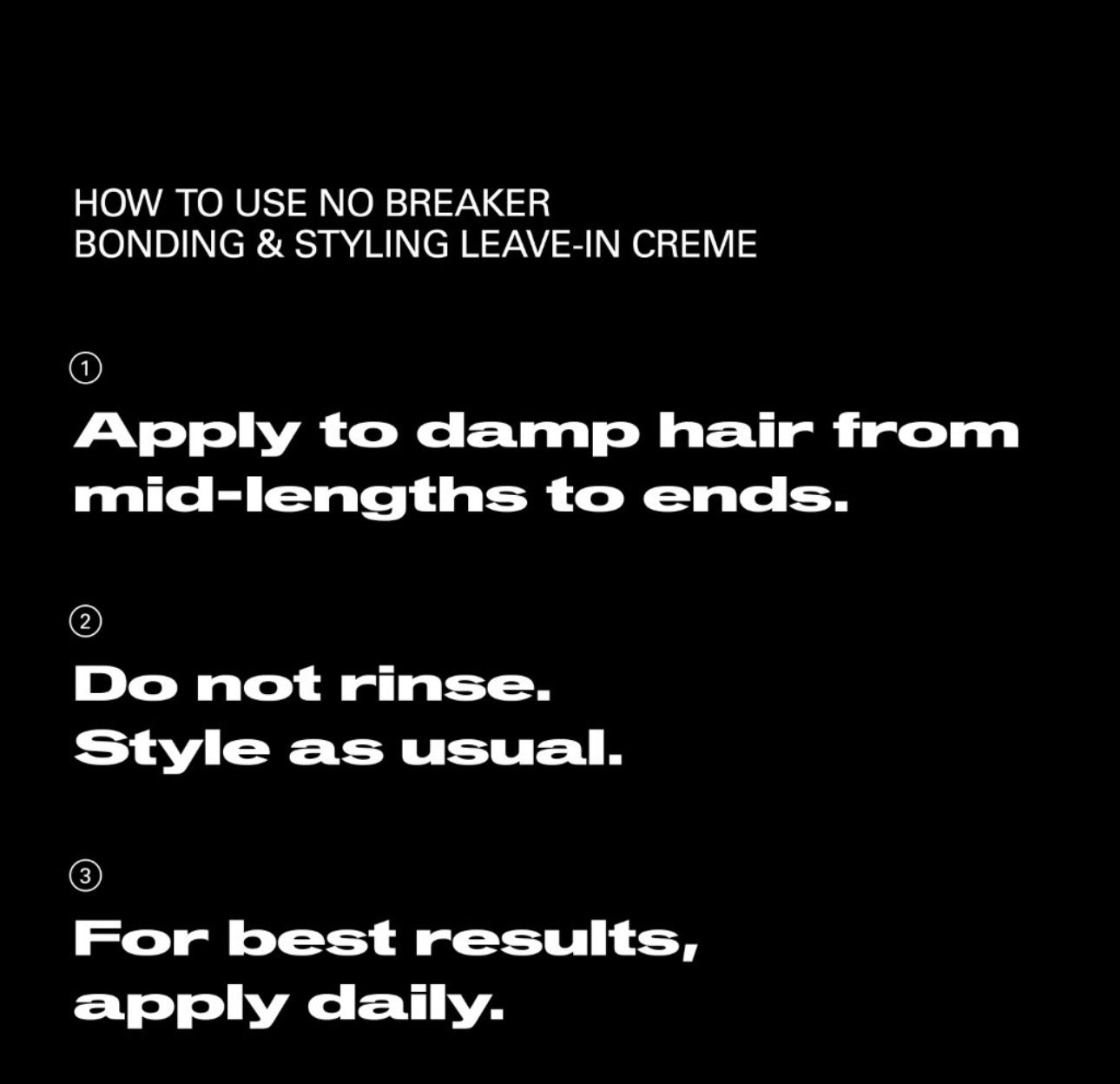 NE. BREAKER plaukų ryšyss stiprinantis ir formuojantis nenuplaunamas kremas , 145 ml